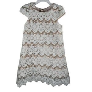 Girls Special Occasion Dress Size 6 Camilla Lace Rose Gold Flower Girl Formal